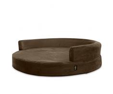 KOPEKS - Fodera di ricambio per divano rotondo, letto per cani, taglia XL, colore marrone