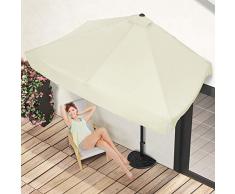 OMBRELLONE QUADRATO OMBRELLONE MANOVELLA OMBRELLONE SALVASPAZIO PER BALCONE TERRAZZO GIARDINO COLORE A SCELTA (beige)
