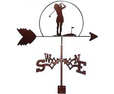 UimimiU Banderuola segnavento in Acciaio Inox for segnavento retrò Creativo Garden Stake Indicatore di direzione del Vento for Cortile Cupole Farm Capannoni Strumento di misurazione