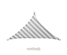EUGAD Tenda a Vela Ombreggiante Tende Parasole Triangolare Protezione Solare Traspirante e Resistente per Terrazza Giardino Esterni 2,5x2,5x3,5m Grigio-bianco 0192ZYF