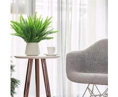 Artificiale Boston Felce Cespuglio Pianta Arbusti Vegetazione Cespugli per Interni Esterni Home Garden Office Veranda Decorazioni Matrimonio- 4 Grappoli