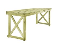 vidaXL Tavolo da Pranzo per Esterno Rustico Arredo da Giardino Tavolino per Patio Tavolinetto da Giardino Tavola da Esterni Legno di Pino