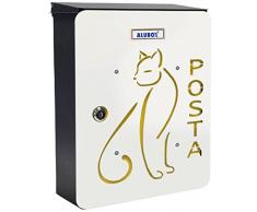 Alubox Micio Cassetta Postale Mia con Sportello, Multicolore
