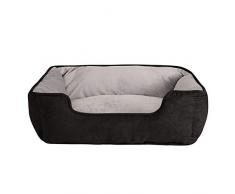 lionto by dibea Letto cani 2 in 1 cuscino cani cestino cani dimensione (M) 80x60 cm nero/grigio