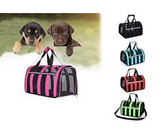 Trasportino per cani gatti piccola taglia pieghevole traspirante borsa trasporto