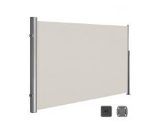 SONGMICS Tenda Laterale 180 x 300 cm (A x L), per Balcone e Terrazzo, Certificata da TÜV SÜD GS, Protezione Privacy, Parasole, Separatore, Beige, GSA180E
