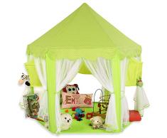 KIDUKU Tenda gioco per Bambini Verde, Castello di gioco, Castello principessa tenda da gioco grotta da gioco per bambini