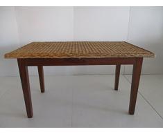 fantasie d oriente Tavolo Pranzo in BANANO Struttura Legno Teak MOBILI da Giardino Rattan Naturale