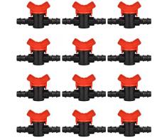 LYTIVAGEN 12 Pezzi Rubinetto da Giardino in Plastica Valvola Interruttore Tubo per Irrigazione del Giardino (16 * 16MM)
