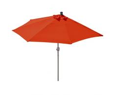 Ombrellone da balcone salvaspazio Parla Plus 135x260x252cm ~ arancio senza base