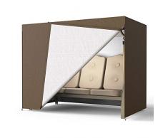 Telo protettivo per dondolo da giardino 210D, impermeabile, antivento, resistente ai raggi UV, copertura per dondolo da giardino (marrone)