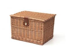 Cestino Vimini, Valigetta Unisex-Adulto, Marrone, L