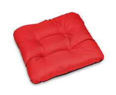 SuperKissen24. Set di 6 Cuscini per Sedie - Cuscino 45x45 cm da Esterno ed Interno Comoda Seduta Impermeabile per Mobili e Arredamento da Giardino, per Pavimento - Rosso
