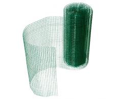 Rete recinzione in ferro casa pura® | PVC | Per giardino |Verde | 12,7 mm | 50cmx5m