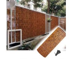 Leaceuv Recinto di Canne Naturali,Canne di Bambu per Esterno,Canniccio Bambu da Giardino,Recinto Balcone Frangivento,Frangivista in Canna,Parasole/Ventilazione,bambù per recinzioni e Decorazioni