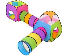 NUBUNI Pop Up di Tenda e Tunnel da Gioco Bambini Tenda Giocattolo Tunnel Bambino Ball Pool per Bambini e Bambine incl. Borsa per Il Trasporto