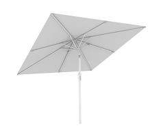PARAMONDO interpara Ombrellone da giardino e balcone 3 x 3 m (quadrato/bianco) / Telaio (bianco)