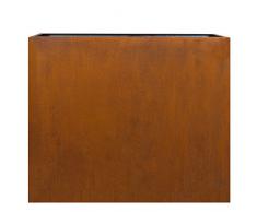 Koehko, aiuola di Design in Acciaio corten, Viva, 85 x 30 x 73 cm, Vaso per Piante in Acciaio, Effetto ruggine