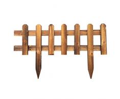 GZHENH Steccato Giardino Legno Recinzione del Giardino Vegetale Barriera Animale Steccato in Legno Carbonizzazione Anti Corrosivo Resistente allUsura Installazione Facile Legno Massiccio, 4 Taglie