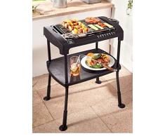 Grill elettrico Cool-Touch, 2000 W, barbecue elettrico da tavolo e balcone Standgrill