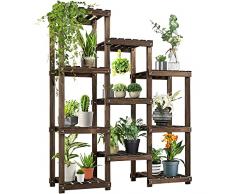 Yaheetech Scaffale per Piante Fioriera Portavasi Verticale Scaffalatura Portafiori Supporto in Legno Espositore da Giardino Interno Esterno 93 x 30 x 115 cm