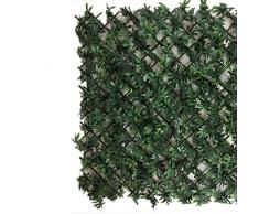 Siepe artificiale Greenly su Traliccio Estensibile in Bamboo Recinzione Balcone Giardino 100x200 cm EV