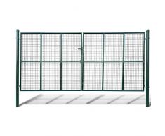 vidaXL Cancello a Rete per Giardino 415 x 225 cm / 400 x 175 cm