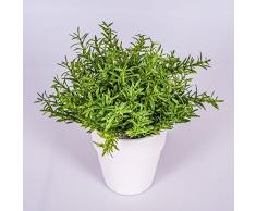 artplants.de Set di 2 x Arbusto di rosmarino Artificiale, in Vaso, 23 cm - 2 Pezzi di Rosmarino Decorativo/Erba aromatica