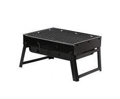 HAC24 - Barbecue portatile pieghevole da campeggio, barbecue a carbonella, mini barbecue pieghevole a carbone