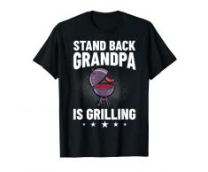 Uomo Maestro del fumatore della griglia del barbecue della griglia del nonno Maglietta