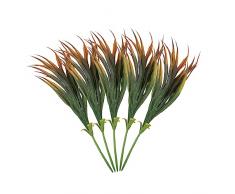 RUNROTOO 5Pcs Piante Artificiali AllAperto Pianta Artificiale Domestica Arbusti Artificiali AllAperto Rami Di Piante Di Simulazione Arbusti Di Plastica Erbe Artificiali Pianta Finta