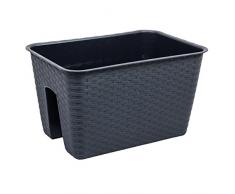 Vaso fioriera per ringhiera Ratolla Railing lunghezza 39 cm, colore: grigio antracite