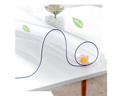 TMGJ Tovaglia Trasparente,Tovaglia in PVC Vetro Morbido,Copertura Tovaglia Proteggi,Supporta La Personalizzazione,Facile da Pulire,AntiGraffio,per Giardino,Sala da Pranzo(Color:1mm,Size: 55x95cm)