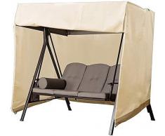 Copertura per altalena a 3 posti, con cerniere e corda termoretraibile, antivento, copertura per amaca, resistente ai raggi UV, resistente agli strappi, protezione per dondolo da giardino