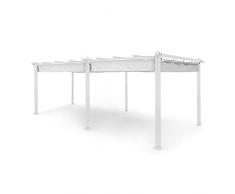 Blumfeldt Pergola Impermeabile con Tetto Retrattile, Pergola 3x6 Stabile, Gazebo Pergola in Metallo e Struttura in Alluminio, Pergolato da Giardino Anti UV, Tendone da Giardino, Tetto in Poliestere