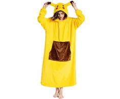 Xinlong Coperta con Cappuccio Lungo Panda Oversize Felpone con Maniche Unisex Plaid con Tasca Felpa Indossabile Animali per Divano TV Casa