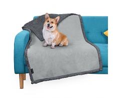 Pawsse Coperta per Cani Impermeabile, Tappetino per Cani Lavabile, Peluche Sherpa Morbida Coperta per Divano per Cani Cuccioli Gatti, 125x75 cm