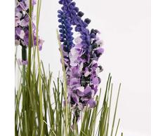 Set 2 x di Ciuffo d'erba con lavanda decorativo, lilla, 60 cm - 2 pezzi di Arbusto decorativo / Pianta artificiale in vaso - artplants