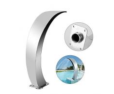 Fontana a cascata per piscina, fontana per esterno a cascata da giardino, varie dimensioni, acciaio inossidabile non arrugginisce mai, per la decorazione della piscina SPA del laghetto da giardino