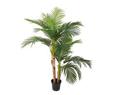 MY E GARDEN - FIORI E PIANTE ARTIFICIALI Pianta Artificiale per Interno o Esterno, Pianta Kenzia Areca Artificiale Decorativa, Pianta Finta Soggiorno Camera Cucina Salotto Ufficio (165 cm)