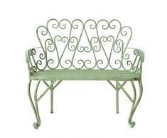 Panchine da Esterno Sgabello 40In Panca in Metallo retrò nel Parco Giardino, Cortile Doppio Sedile Terrazza Lounge Chair Panca, Resistenza alla ruggine e agli Agenti atmosferici Sedia da Portico Deck