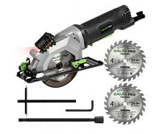GALAX PRO Sega Circolare, 480W 3500RPM, Massimo Laser Taglio 42.8mm (90°), 28mm (45°), Interruttore di Sicurezza, Guida Parallela, Potente Sega per Legno Metallo/20667L