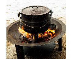 BBQ-Toro Potjie l Scelta di Varie Dimensioni l Pentola in ghisa l Forno Olandese sudafricano (Potjie #2 (ca. 6 litros))