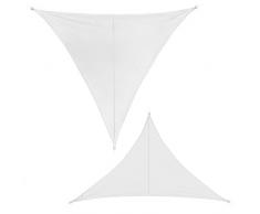 BB Sport Tenda Velo Sole 3.5m x 3.5m x 4.95 m Cocco Triangolare Vela Sole Ombreggiante 100% PES Protezione Solare UV 30+ Parasole Giardino Esterni