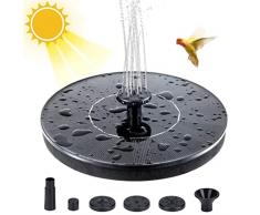 ZPYXBH Fontana Solare per Laghetto da Giardino, Fontana A Zampillo A Energia Solare con 4 Effetti, Pompa Solare per Fontana Uccelli, Fontana Piscina Galleggiante Decorazione Stagno,13cm No LED