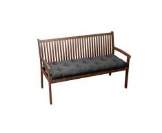 Cuscino Trapuntato per Panca mobili in Pallet divani Imbottiti per Interni ed Esterni per Salotto terrazza Giardino Ampia Scelta di Colori e Dimensioni (100x40x12, Grigio)