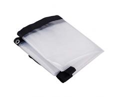 Tenda da balcone in plastica per esterni, isolante, antipolvere, antipioggia, copertura impermeabile per piante, serra, plastica, Trasparente, 2x1M