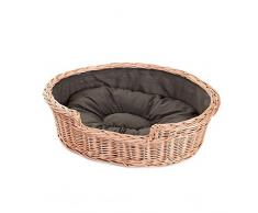 E di wicker24 502 – 80 brąz Cani Cestino in Vimini, Cestino, Honiggelb, 80 x 60 x 26 cm