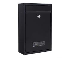 Rottner cassetta postale Tarvis Antracite, in acciaio, con design moderno e compatto, targhetta portanome integrata nella finestra di visualizzazione, serratura a cilindro di colore grigio antracite.