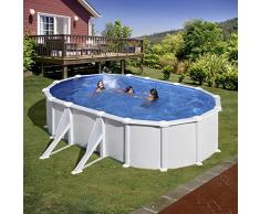 Gre KITPROV618 - Piscina Ovale Bianca 4 Rinforzi Laterali Dim: 610x375 h 132